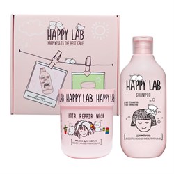 Happy Lab Набор средств для ухода за волосами / Шампунь «Восстановление & Питание» + Маска восстанавливаюшая, 300 мл, 180 г 27721-72772 - фото 14776885