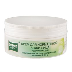 Domix Green Крем для нормальной кожи лица увлажняющий с гиалуроновой кислотой, экстрактом алоэ, витаминами A, E, D, 75 мл 11068-8810 - фото 14777222