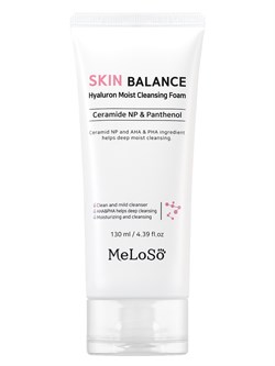MeLoSo Очищающая пенка для лица с церамидами и пантенолом / Skin Balance Hyaluron Moist Cleansing Foam, 130 мл 24714-72418 - фото 14778721