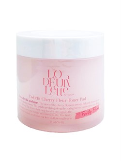 LODEURLETTE Тонер-пэды для тусклой кожи лица / In England Colorfit Cherry Fleur, 150 мл 25304-73496 - фото 14779155