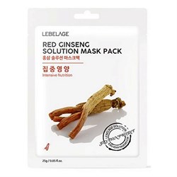 Lebelage Маска тканевая с красным женьшенем / Red Ginseng Solution Mask Pack, 25 г 13076-11798 - фото 14779974