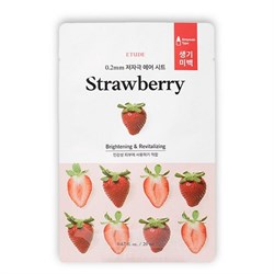 Etude Тканевая маска для лица с экстрактом клубники / 0.2 Therapy Air Mask Strawberry, 20 мл 20004-23546 - фото 14780102