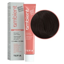 TEFIA Ambient 5.810 Перманентная крем-краска для волос / Светлый брюнет коричнево-пепельный для седых волос, 60 мл 22249-41608 - фото 14782116