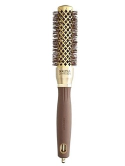 Olivia Garden Термобрашинг для укладки волос / Expert Blowout Shine Wavy Bristles Gold & Brown, 25 мм, коричневый 23434-66158 - фото 14784205