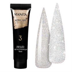 Manita Professional Акриловый гель для ногтей светоотражающий №03, 15 мл 22603-63738 - фото 14788037