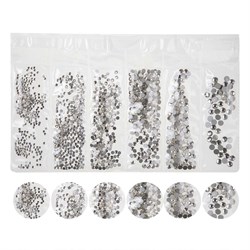 Nail Art Набор страз для ногтей, серебристый 15844-16597 - фото 14788355