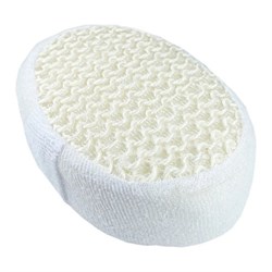 Dewal Beauty Мочалка для тела, овальная, лен, хлопок, натуральный цвет 21027-29827 - фото 14804734