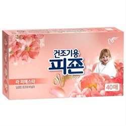 PIGEON Кондиционер-салфетки для использовании в сушильной машине / Rich Perfume Dryer Sheet La Fiesta, 40 листов 20738-29280 - фото 14805805