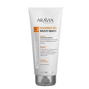Aravia Маска мультиактивная 5 в 1 для регенерации ослабленных волос и проблемной кожи головы / Coconut Oil Multi-Mask, 200 мл 20497-25576
