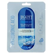 Jigott Ампульная тканевая маска с гиалуроновой кислотой / Hyaluronic Acid Real Ampoule Mask, 27 мл 13631-12379