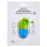 Lebelage Тканевая маска для лица c центеллой и аква-компонентами / Capsule Cica & Aqua Mask Pack, 25 мл 24082-65704