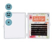 Lash&Go Ресницы на ленте Микс 6 линий 8-13 мм, D, 0,12 мм, эспрессо 15760-17917