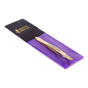Mertz Пинцет косметический прямой 211 G, золотистый, 8 см 1689-24992