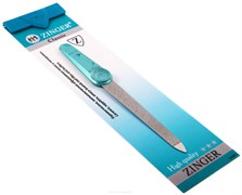 Zinger Пилка для ногтей металлическая с алмазным напылением / Classic FB-40(6") blue emb. logo №3, голубой 2325-64843