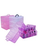Planet Nails Чемодан пластиковый 19238 трёхуровневый, большой, 32 х 19 х 25 см, в ассортименте 692-75728